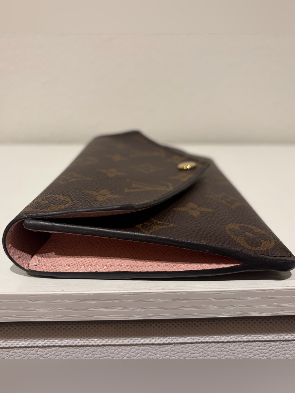 Louis Vuitton Monogram Canvas Envelope Clutch in Brown & Gold - Picture 2 of 14